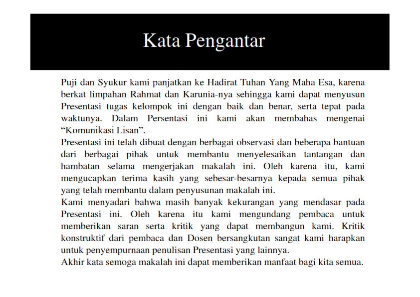 Tugas : Presentasi Kelompok 6 Komunikasi Lisan 2KA29 yang 