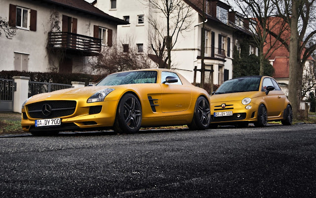 2013 Mercedes Benz SLS AMG Coupe Gold Color Wallpapers HD 8