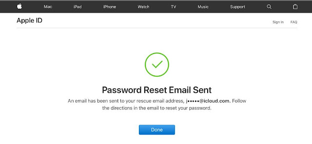 How to reset Apple ID password via  email
