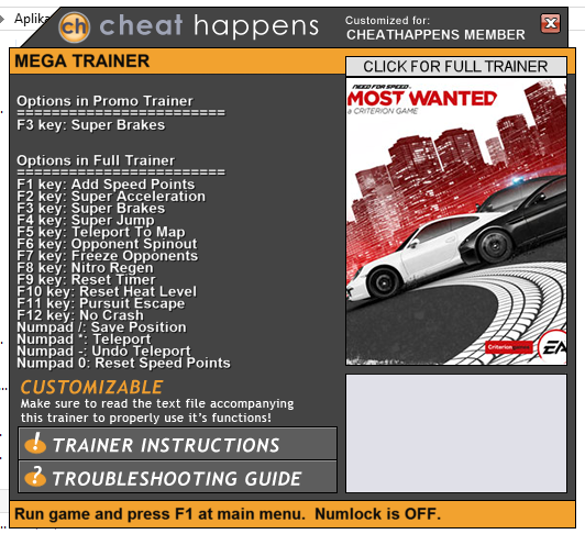 Trainer NFS Most Wanted 2012 ~ IKI SANG BLOG