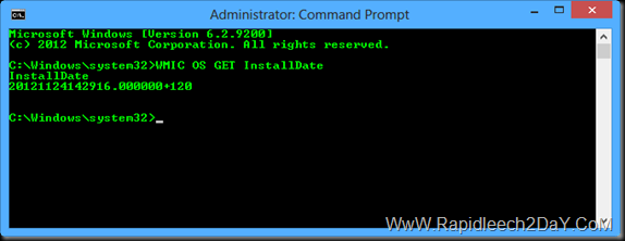 alternative command prompt Determine Windows was Installed