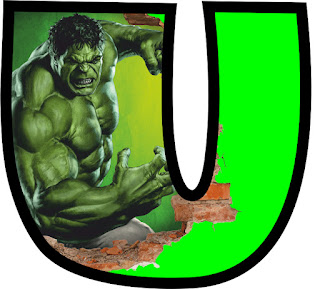 letter U hulk design alphabet