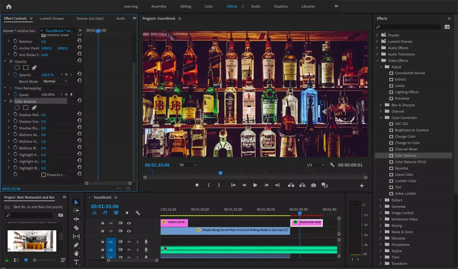 نوافذ مساحة العمل الافتراضية في برنامج Adobe Premiere Pro CC 13.1.2