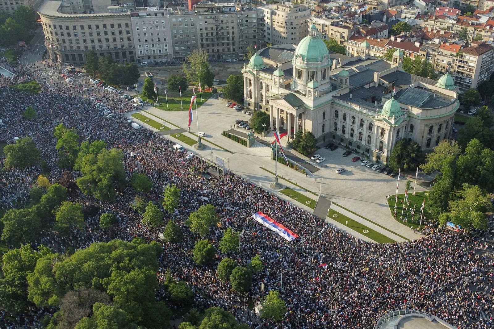 The protests on Saturday were the biggest demonstrations in Belgrade since the unrest that toppled then-president Slobodan Milosevic in 2000