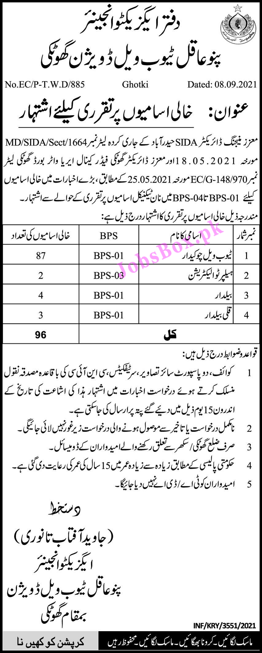 Irrigation Department Sindh Jobs 2021 All Advertisements