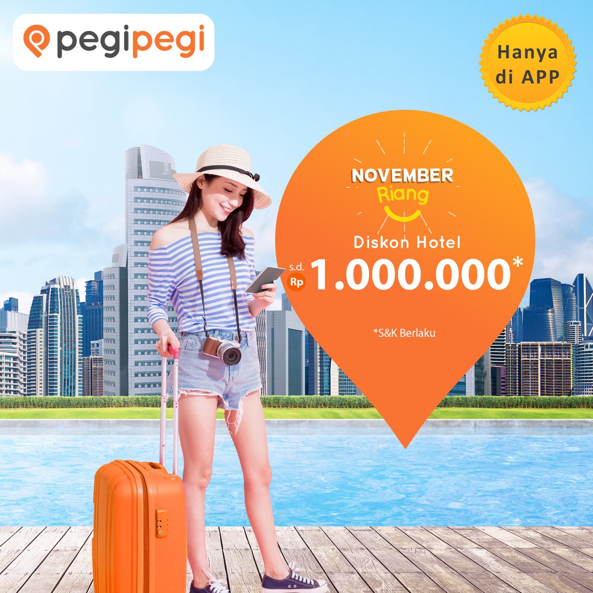 PegiPegi - Promo Kupon Diskon Hotel s.d 1juta Via PegiPegi (12 - 14 Nov 2018)