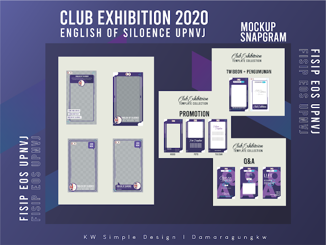 Design Mockup Club Exhibition Event English of Siloence UPNVJ