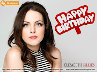 picture of liz gillies face with birthday quote