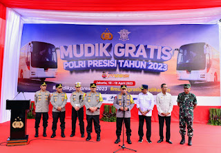 Kurangi Beban Jalan Tol dan Arteri, Kapolri Lepas 434 Bus Mudik Gratis Polri Presisi