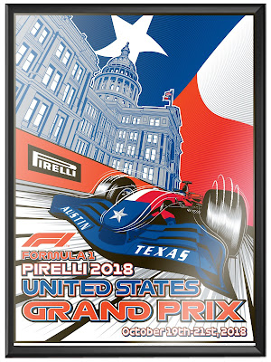 Formula 1 Grand Prix Austin Circuit of the Americas 2018 Screen Print by M. Fitz x Phenom Gallery x Fanatics