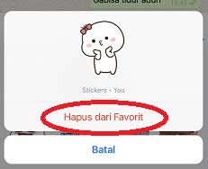 cara menghapus stiker wa di iphone