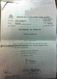 Dino Melaye Certificate