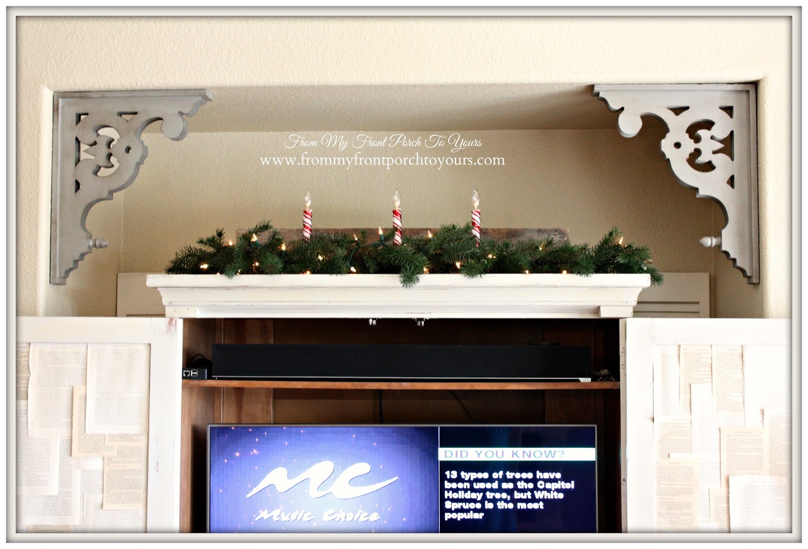 Farmhouse- Vintage- Christmas -Living Room-Corbels-French Country- From My Front Porch To Yours