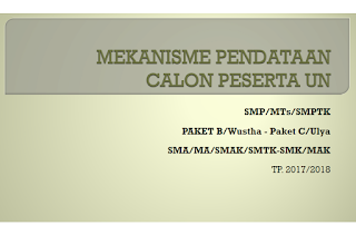 Mekanisme Pendataan Calon Peserta UN Tahun  Mekanisme Pendataan Calon Peserta UN Tahun 2018