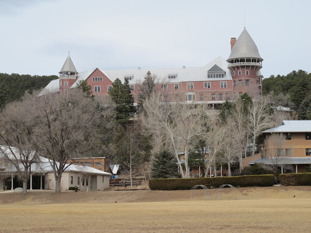 The old Fred Harvey Montezuma Hotel, now on the campus of United World College in Montezuma, New Mexico.