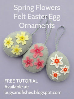 Wool felt Easter egg ornament tutorial