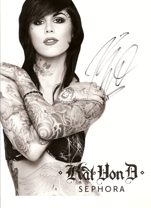 kat von d tattoos on her body