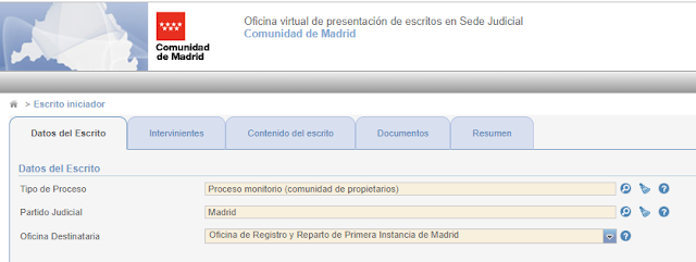 Proceso, Partido Judicial y Juzgado