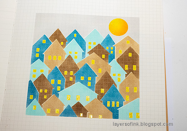 Layers of ink - The Neighborhood Art Journal Tutorial by Anna-Karin Evaldsson.