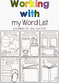 Printables for any Word List