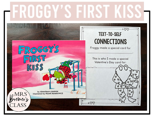 Froggys First Kiss book activities unit with literacy printables, reading companion activities, lesson ideas, and a craft for Kindergarten and First Grade