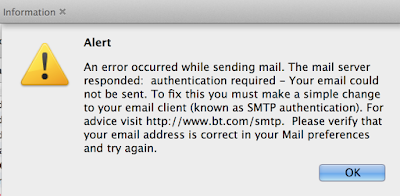 bt mail sending problem