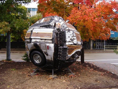 reCARstruction Art Car Ball - 1983 Jeep Grand Wagoneer by Keny Marshall