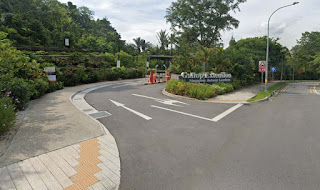 Photograph: Carpark entrance and main gate of Gallop Extension @Botanic Gardens