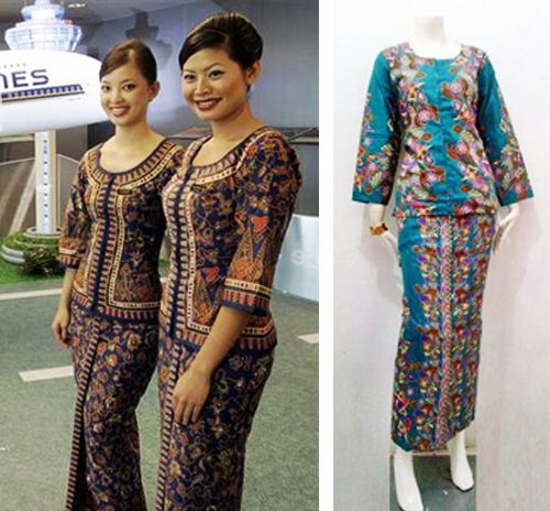  25 model  baju  batik pramugari  berjilbab lengan panjang 