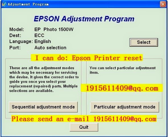 Reset resets Impresoras Epson Printer: reset EPSON,L120 L1300 L1800 ...
