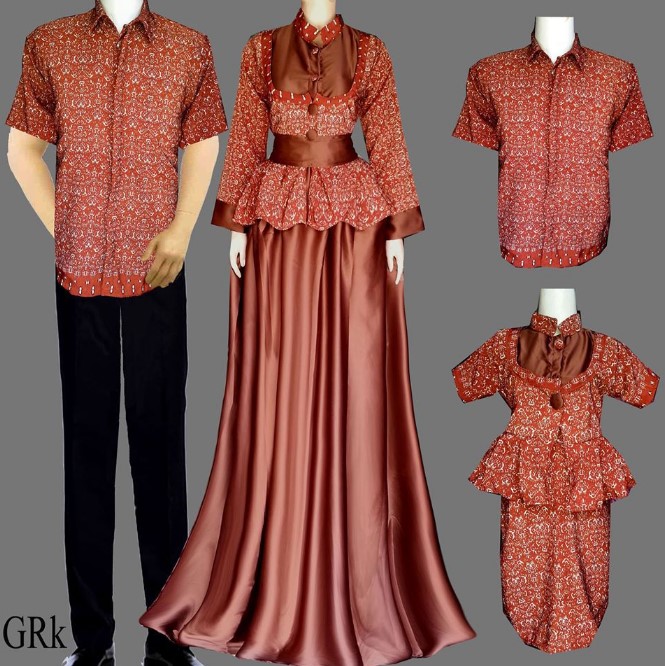 10 Model  Baju  Batik  Couple  Gamis Elegan Terbaru 2019