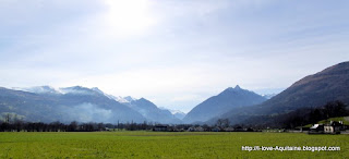 Approaching the Pyrenees mountains