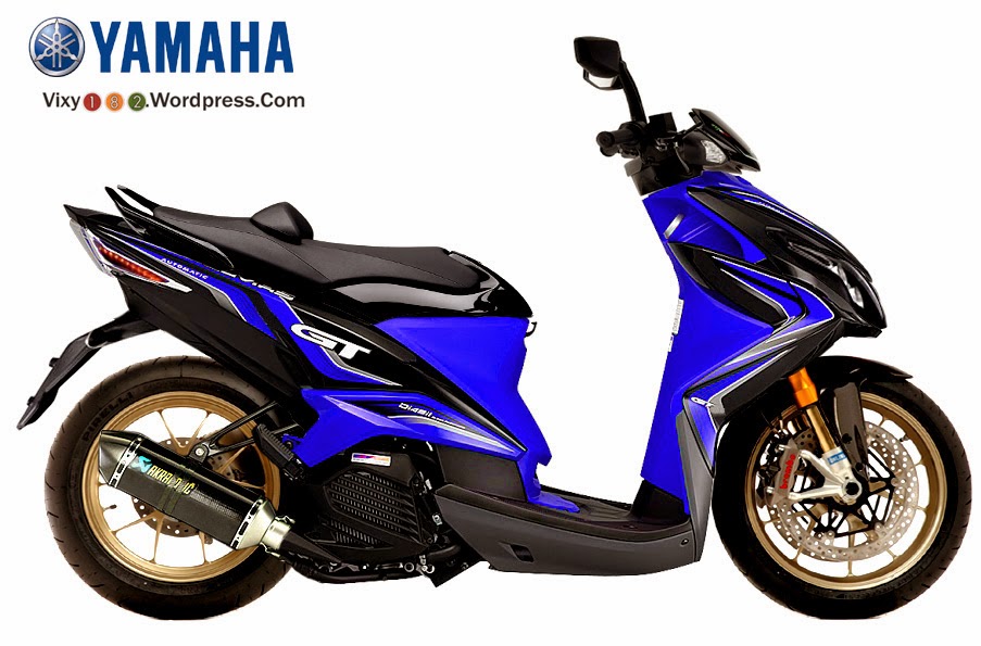  Modifikasi motor mio soul gt warna putih hitam biru ungu 