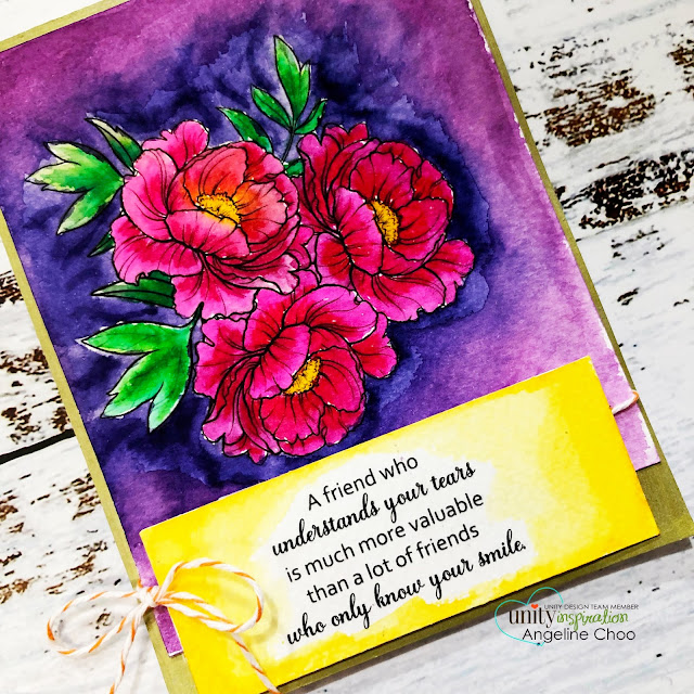 ScrappyScrappy: Friendship Blooms #scrappyscrappy #unitystampco #cardmaking #card #stamp #stamping #youtube #quicktipvideo #ginakdesigns #janedavenport #mermaidmarkers #watercolors #friendshipblooms