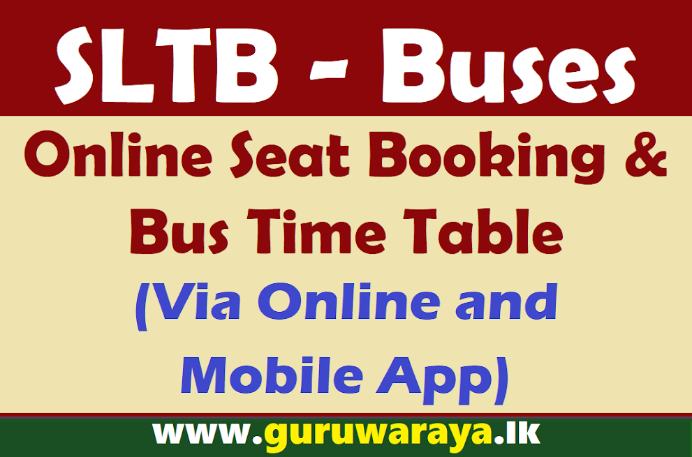 Bus Seat Booking - SLTB