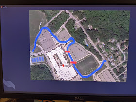 route on the FHS campus to get to the diploma distributions points shown in red