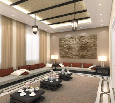 gambar dekorasi ruang tamu tanpa sofa terbaru