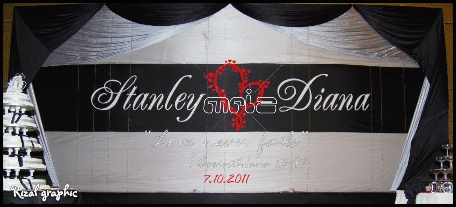 Wedding backdrop for Stanley & Diana. Posted by Riz@l at 5:42 PM