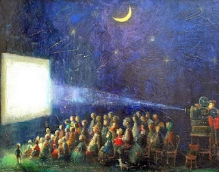 Immagine di cinema all'aperto, in riferimento al Cinema Estate di Manerbio