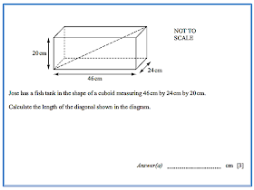 IGCSE,mathematics,Cambridge,examination,cuboid,diagonal,Pythagoras theorem,trigonometry,hypotenuse,right triangles
