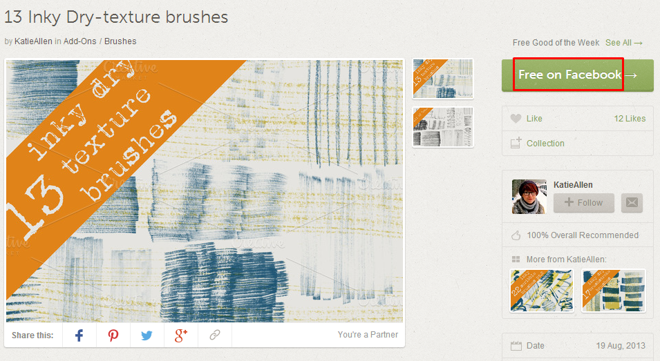 Download 13 Inky Dry-texture brushes For FREE