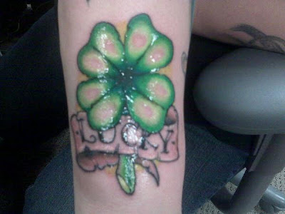 leaf tattoos. Four Leaf Clover Tattoo.