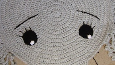 crochet, elephant rug, embroidery, eyelashes