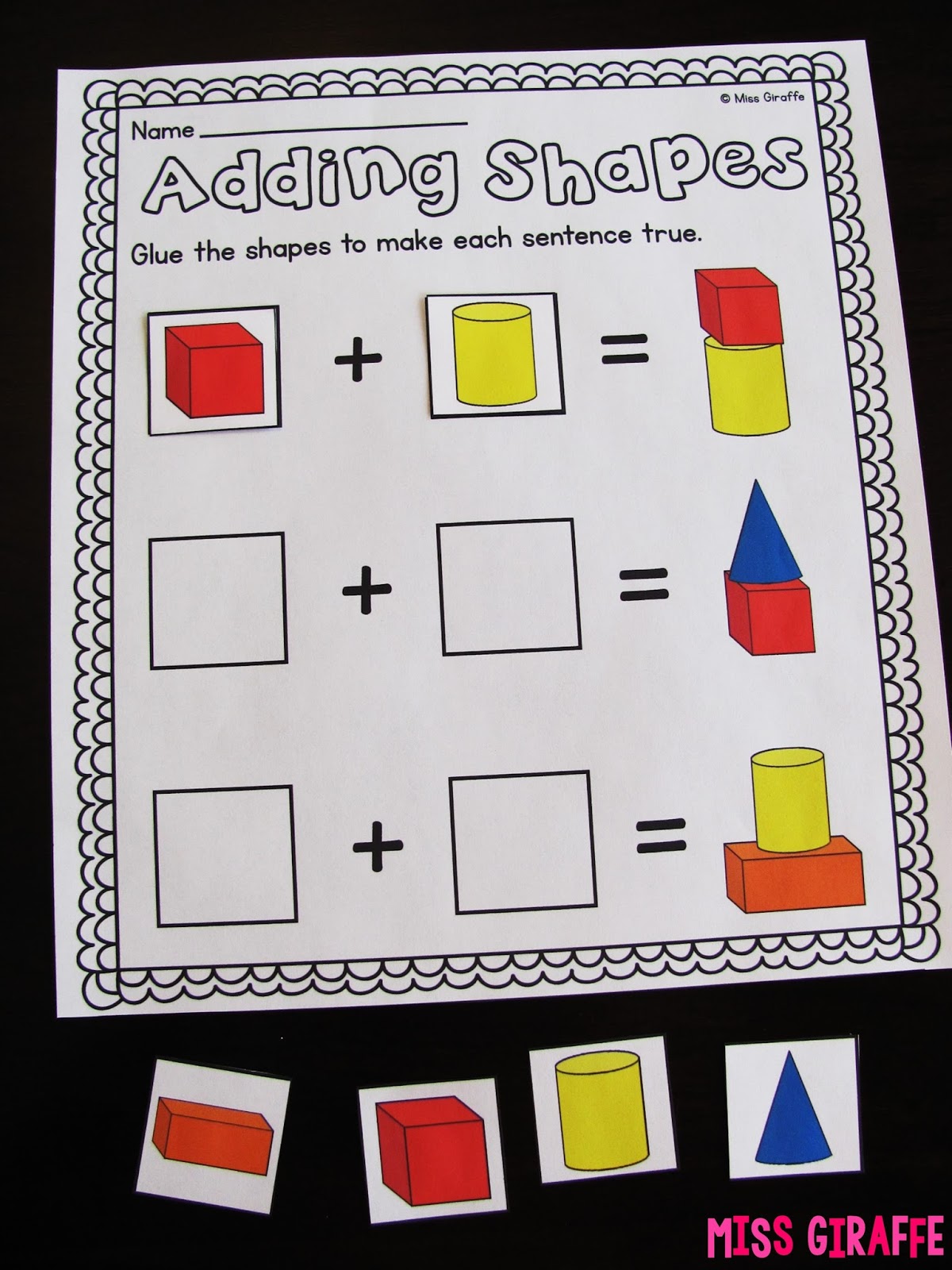 Miss Giraffe's Class: Composing Shapes in 1st Grade