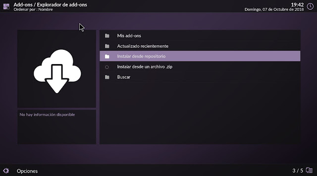 Kodi instalando repositorio