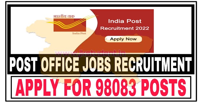 Post Office Mega Jobs Recruitment Apply For 98083 Job Posts Qualification 10Th