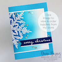 2 for 1 snowflake Christmas card using Stampin Up Snow Crystal, Christmas to Remember, and Joyful Flurry stamp sets and Wintry embossing folder. Card by Di Barnes - Independent Demonstrator in Sydney Australia - colourmehappy - cardmaking - stamping - stampinupcards