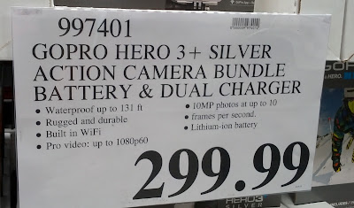 Deal for the GoPro Hero 3+ Silver Action Camera Bundle with Battery and Dual Charger at Costco