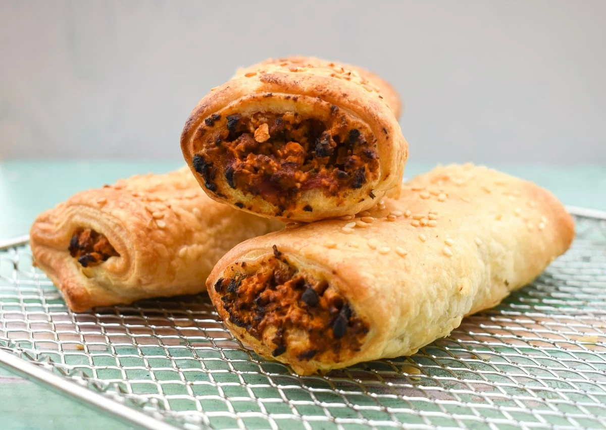 leftover bolognese sausage rolls