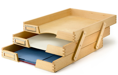 beech wood filing / paper trays